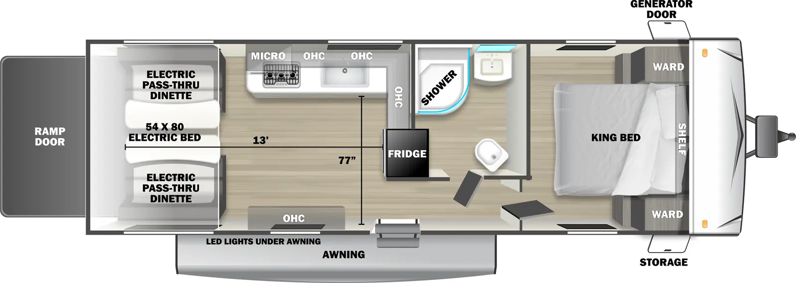 Stealth 2550SLX Floorplan